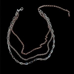 Silver 3 piece Chain belt